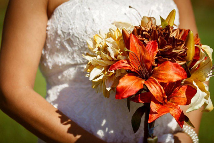 buchet de nunta cu flori de toamna