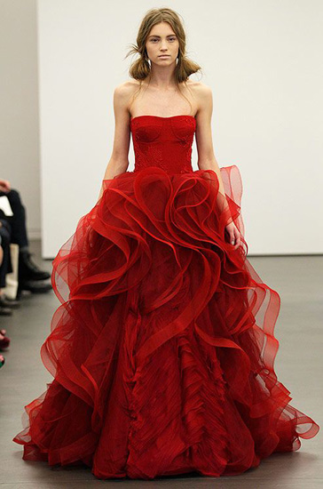 rochie de mireasa rosie Vera Wang