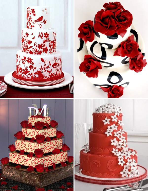 idei de tort rosu pentru nunta