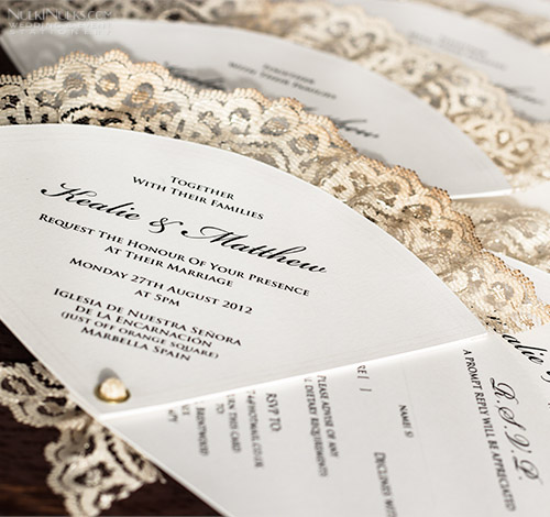 Wedding Vintage Fan Invitations | Wedding and Party Invitations