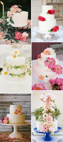 modele de torturi de nunta ornate cu flori