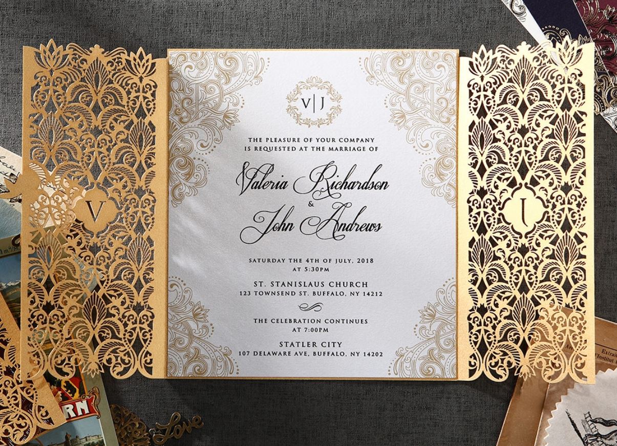 Invitatii de nunta cu scris elegant
